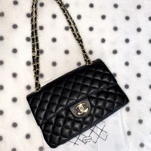 Black Double Flap Purse
